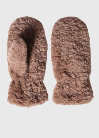 Lilli brown faux fur gloves