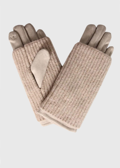 Liss beige warm gloves
