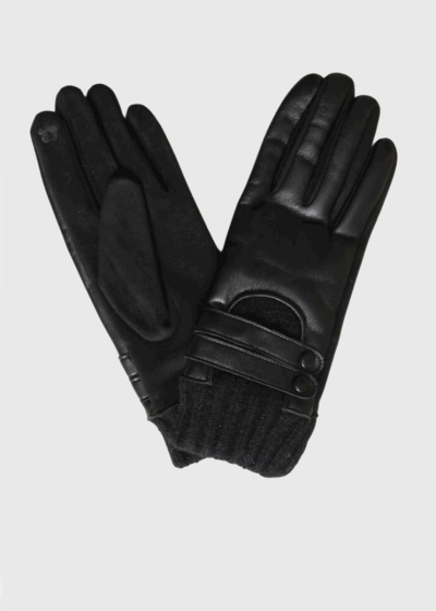 Lucia black women's gloves