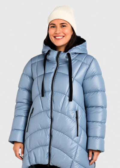 Lucy light blue jacket with hood