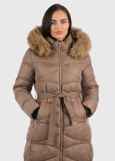 Lorraine light brown long jacket