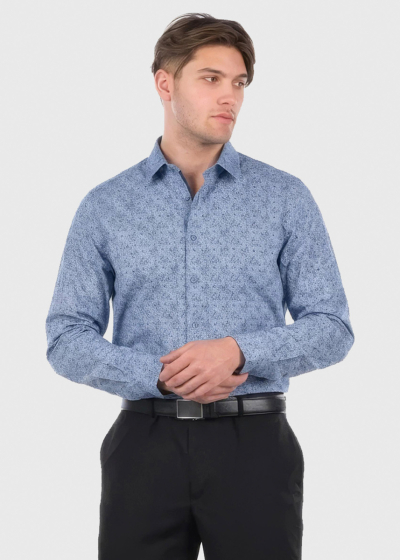 Leontis blue printed shirt 