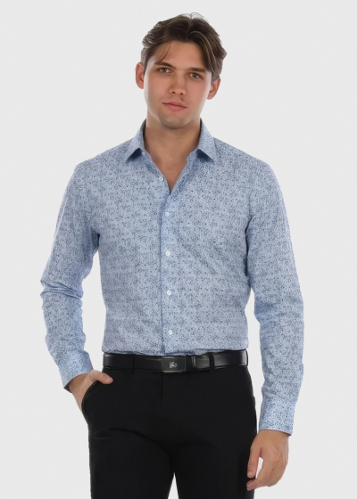 Leontis light blue printed shirt 