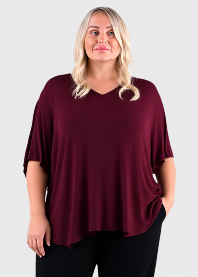 Janine bordo oversized blouse