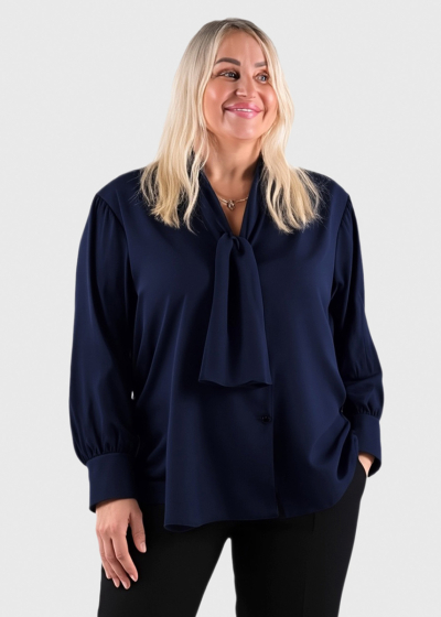 Louise dark blue women's blouse