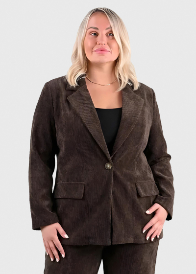 Lou Plus Size brown blazer