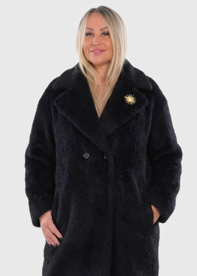 Madelin black faux&nbsp;fur&nbsp;coat