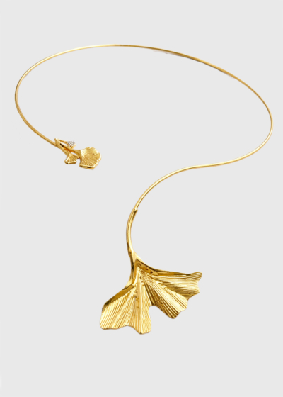 Peg gold-colored necklace 