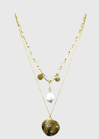 Mari gold-colored necklace 