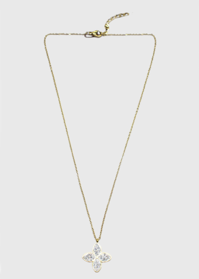 Marilyn gold-colored necklace with crystals