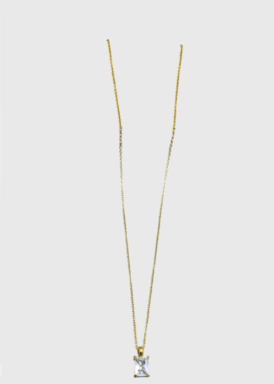 Lynn gold-colored necklace with crystal