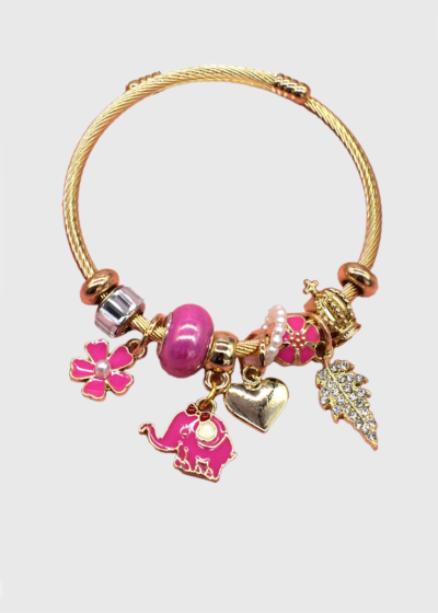 Melissa gold-colored bracelet with charms
