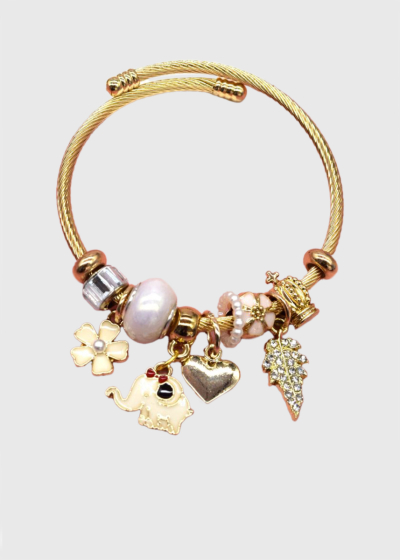 Melissa gold-colored bracelet with charms