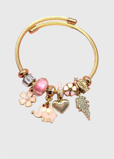 Melissa gold-colored bracelet with charms