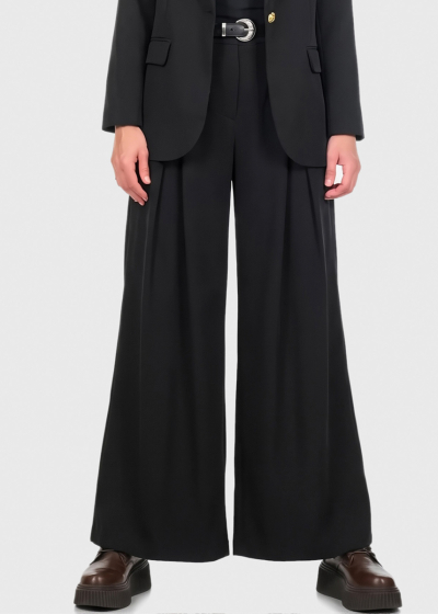 Morgan black wide leg pants