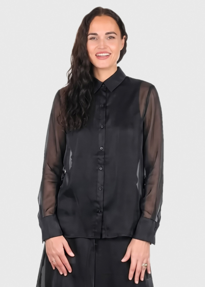 Looney black long sleeve blouse