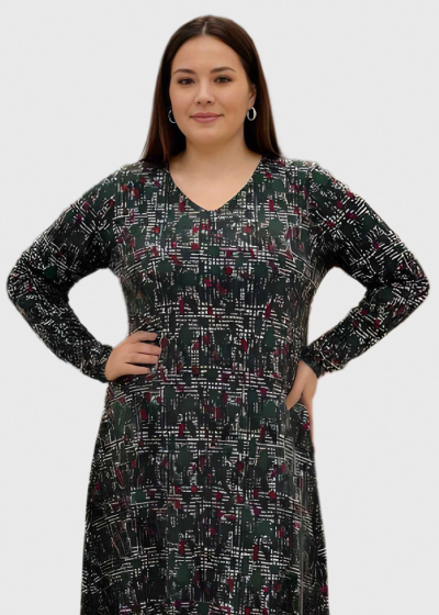 Natalie Plus Size dress with print
