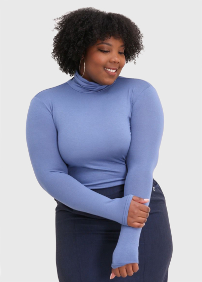 Nicole Plus Size blue turtleneck