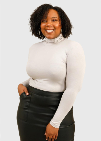 Nicole Plus Size light grey turtleneck