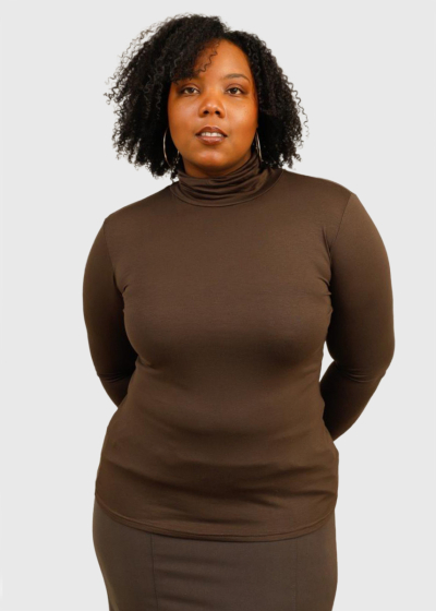 Nicole Lielo izmēru brūna bītlene