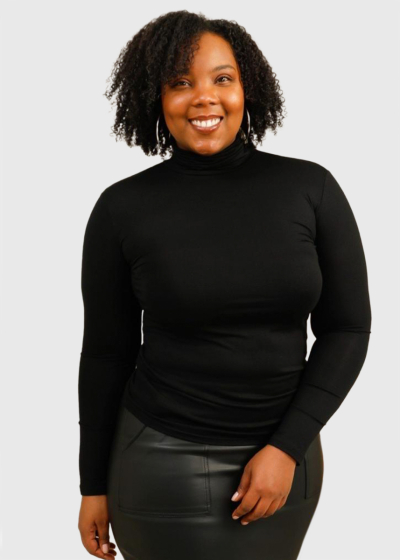 Nicole Plus Size black turtleneck