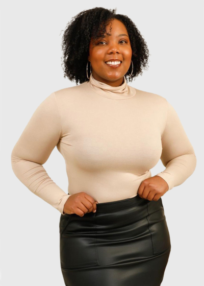 Nicole Plus Size beige turtleneck