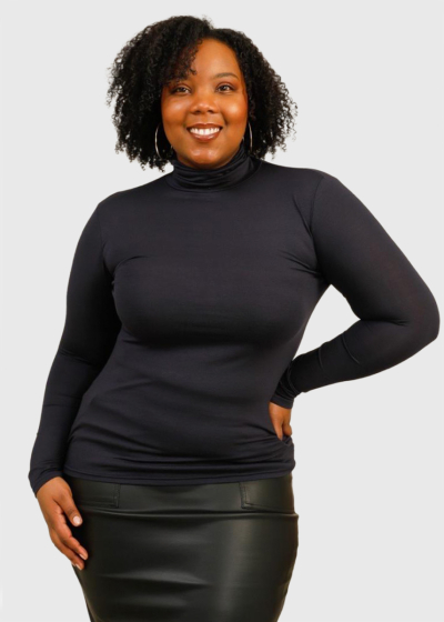 Nicole Plus Size dark blue turtleneck