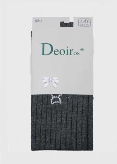 Belita dark grey tights with print