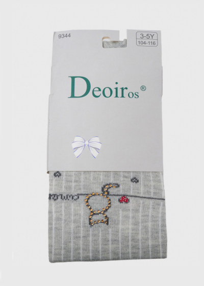 Belita light grey tights with print