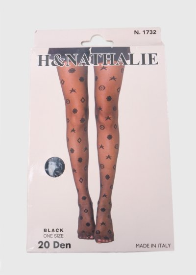 Bega black tights with print