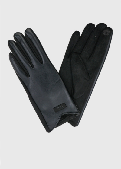 Pat black women's gloves