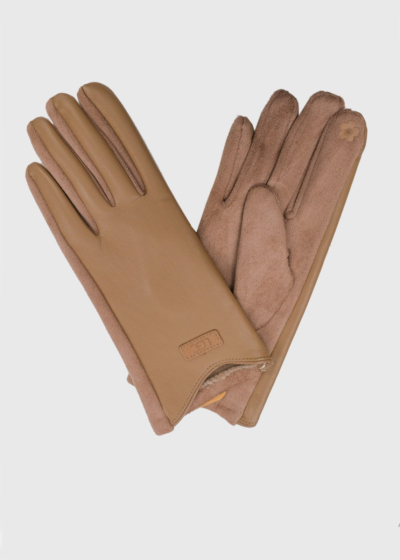 Pat beige women's gloves