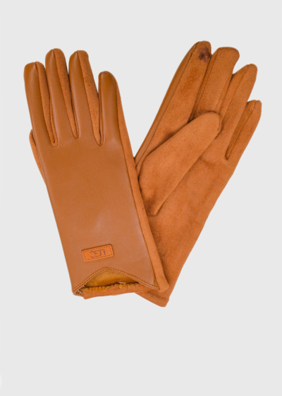 Pat light brown women's gloves