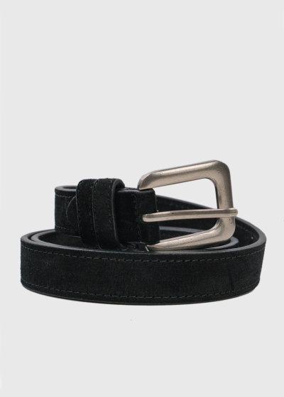 Penelope black leather belt