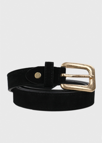 Penelope black leather belt
