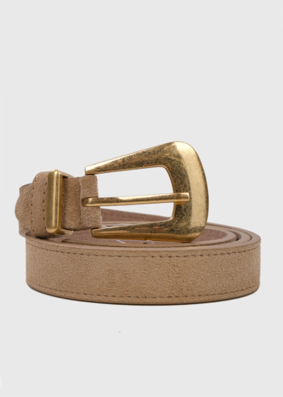 Penny light brown leather belt