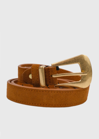 Penny dark beige leather belt