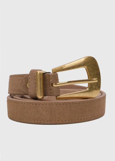 Penny light brown leather belt