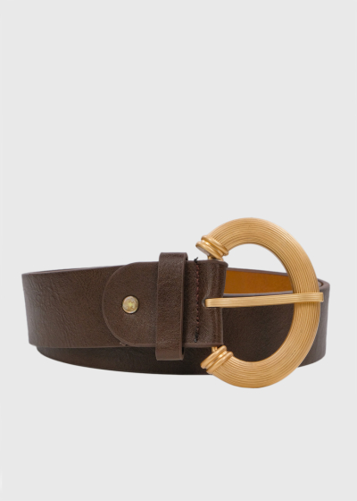 Piper dark brown women's belt
