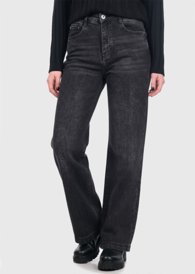 Samantha dark grey high-rise jeans