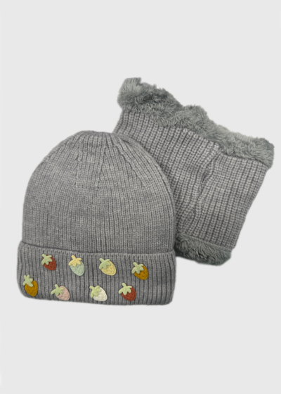 Hadley серый шарф-снуд и шапка