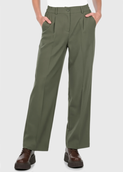 Quinn green pants with pockets