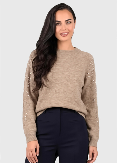 Abigail light brown women's sweater