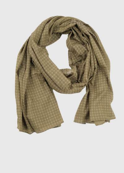Angelino khaki emroidered scarf