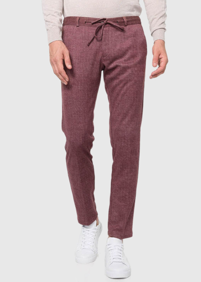Prudenzio Slim Fit bordo vīriešu bikses