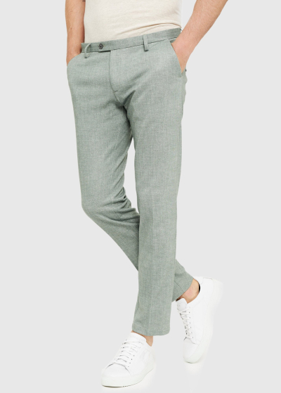 Almerino Slim Fit gaiši zaļas vīriešu bikses
