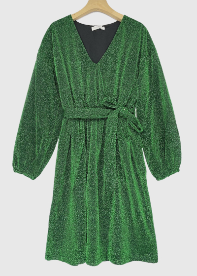 Immacolata green short evening dress
