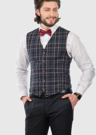 Arsenio klasiska rūtaina veste
