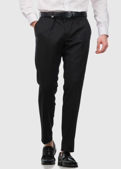 Arrigo Slim Fit melnas vīriešu bikses