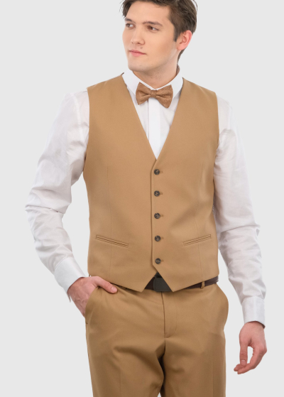 Anacleto gaiši brūna vīriešu klasiska veste
